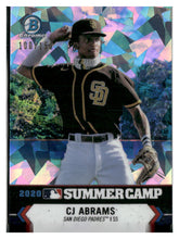 将图片加载到图库查看器,2021 Bowman Chrome #SC-30 CJ Abrams 2020 Summer Camp Atomic Refractor #/150