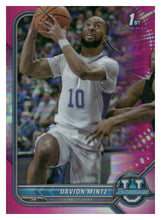 تحميل الصورة إلى عارض المعرض، 2021-22 Bowman University #45 Davion Mintz Pink