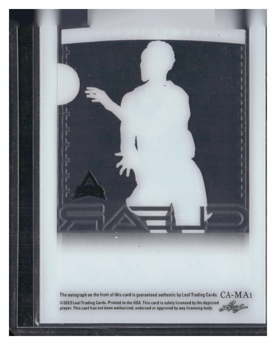 2023 Leaf Trinity #CA-MA1 Mark Armstrong Clear Auto Silver