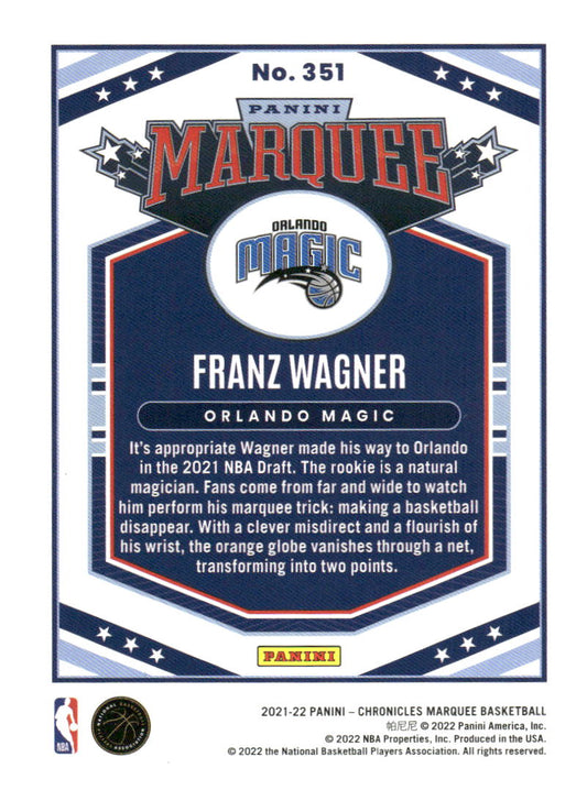 2021-22 Panini Chronicles #351 Franz Wagner