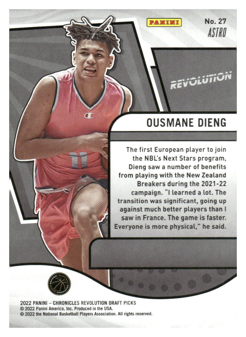 2022 Panini Chronicles Draft Picks #27 Ousmane Dieng Revolution Galactic