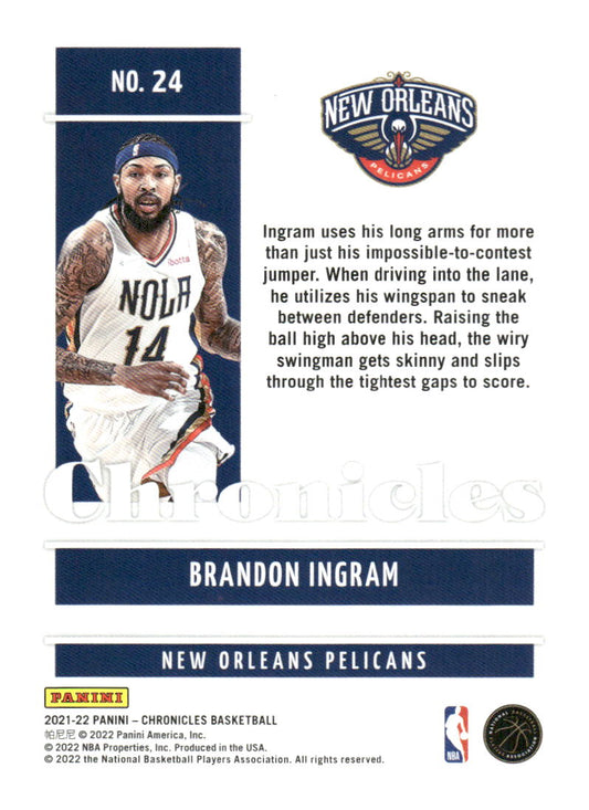 2021-22 Panini Chronicles #24 Brandon Ingram Blue #/99