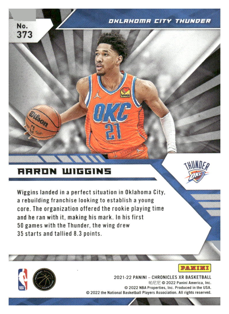 2021-22 Panini Chronicles #373 Aaron Wiggins Pink
