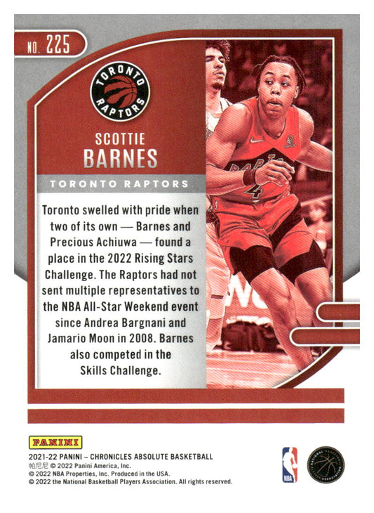2021-22 Panini Chronicles #225 Scottie Barnes Pink
