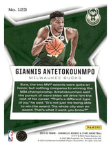 将图片加载到图库查看器,2021-22 Panini Chronicles #123 Giannis Antetokounmpo