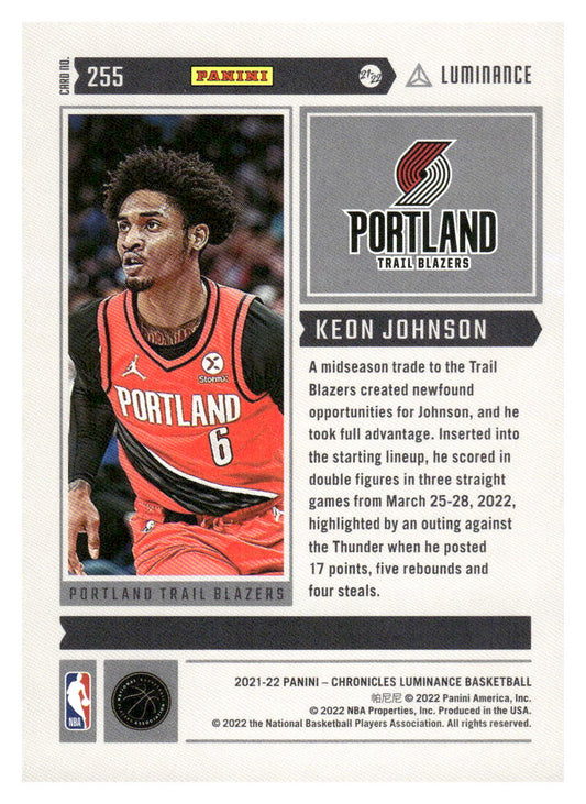 2021-22 Panini Chronicles #255 Keon Johnson