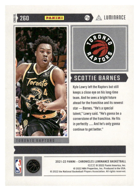 2021-22 Panini Chronicles #260 Scottie Barnes
