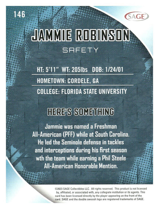 2023 SAGE HIT #146 Jammie Robinson Silver