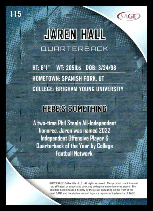 2023 SAGE HIT #115 Jaren Hall