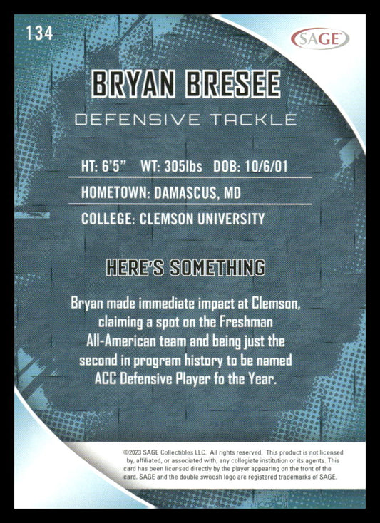 2023 SAGE HIT #134 Bryan Bresee
