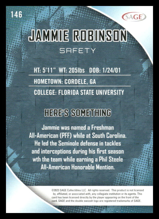 2023 SAGE HIT #146 Jammie Robinson