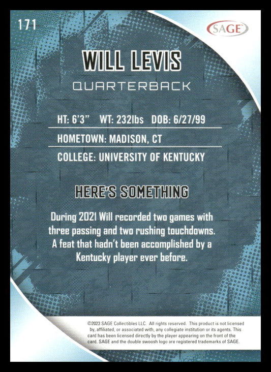 2023 SAGE HIT #171 Will Levis
