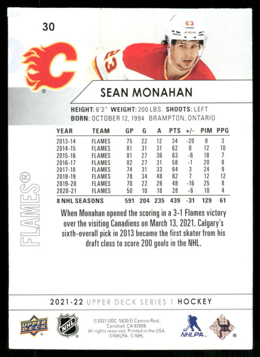 2021-22 Upper Deck #30 Sean Monahan
