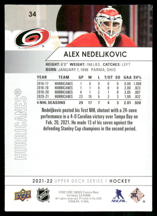 2021-22 Upper Deck #34 Alex Nedeljkovic