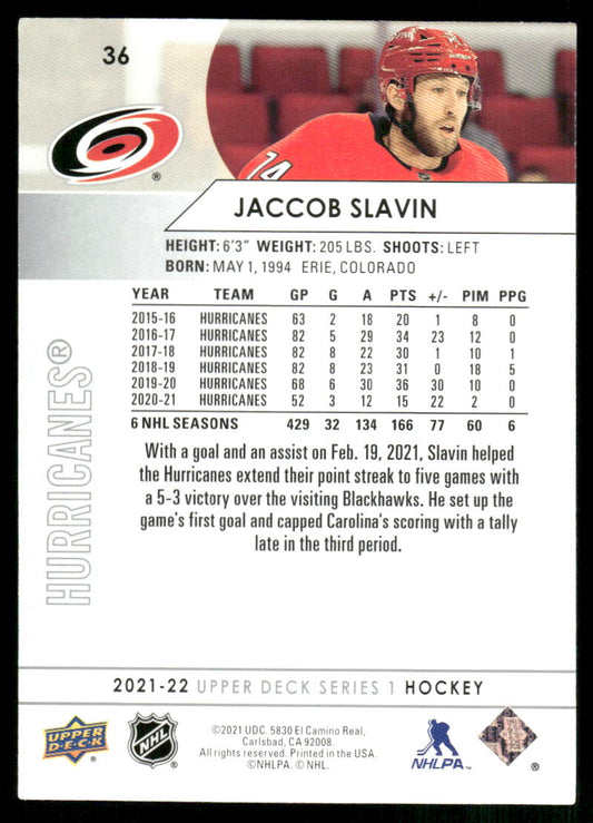 2021-22 Upper Deck #36 Jaccob Slavin