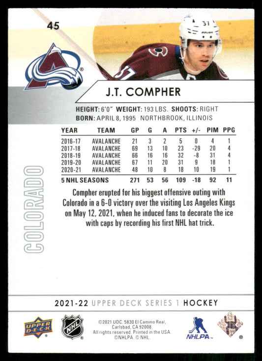 2021-22 Upper Deck #45 J.T. Compher