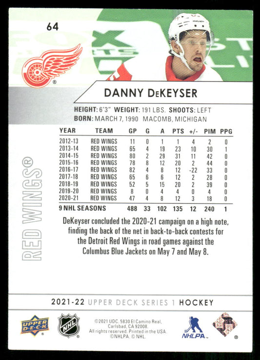 2021-22 Upper Deck #64 Danny DeKeyser