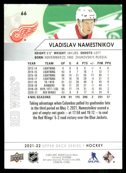 2021-22 Upper Deck #66 Vladislav Namestnikov