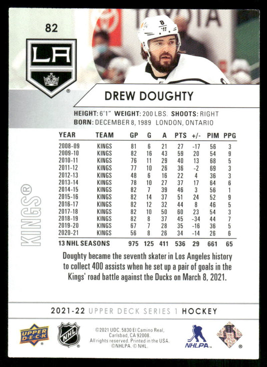 2021-22 Upper Deck #82 Drew Doughty