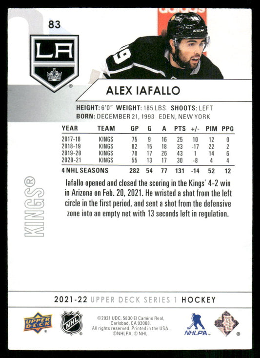 2021-22 Upper Deck #83 Alex Iafallo