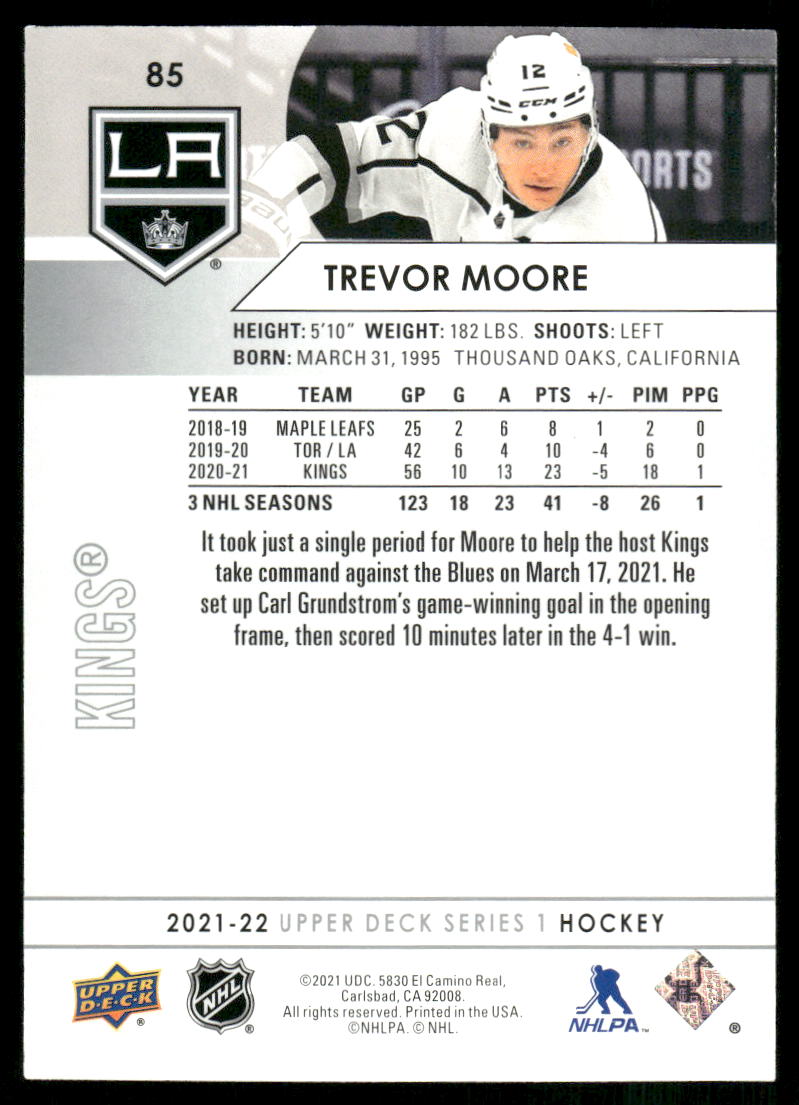 2021-22 Upper Deck #85 Trevor Moore