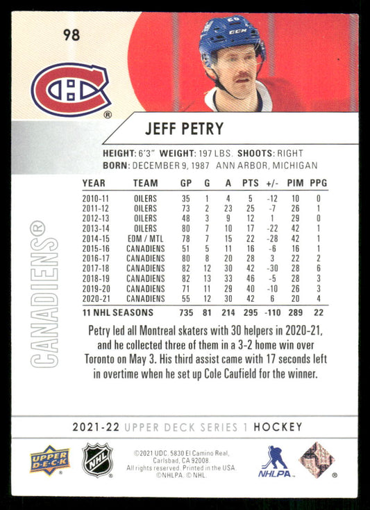 2021-22 Upper Deck #98 Jeff Petry