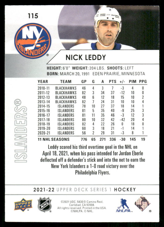 2021-22 Upper Deck #115 Nick Leddy