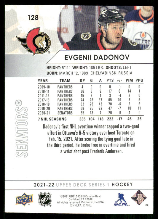 2021-22 Upper Deck #128 Evgenii Dadonov