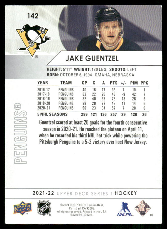 2021-22 Upper Deck #142 Jake Guentzel