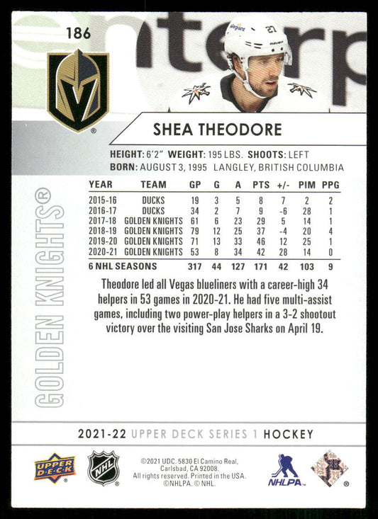 2021-22 Upper Deck #186 Shea Theodore