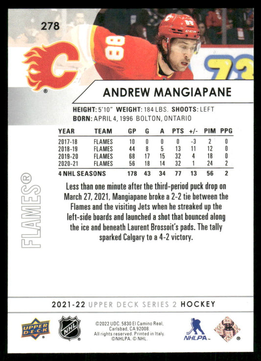 2021-22 Upper Deck #278 Andrew Mangiapane