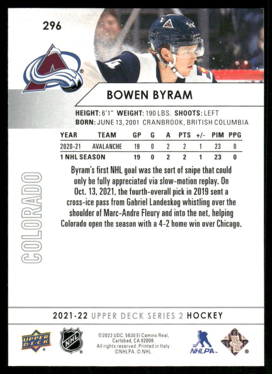 2021-22 Upper Deck #296 Bowen Byram