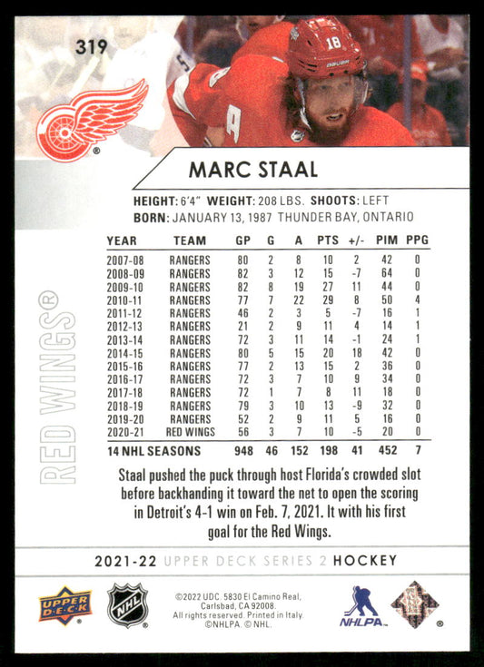 2021-22 Upper Deck #319 Marc Staal