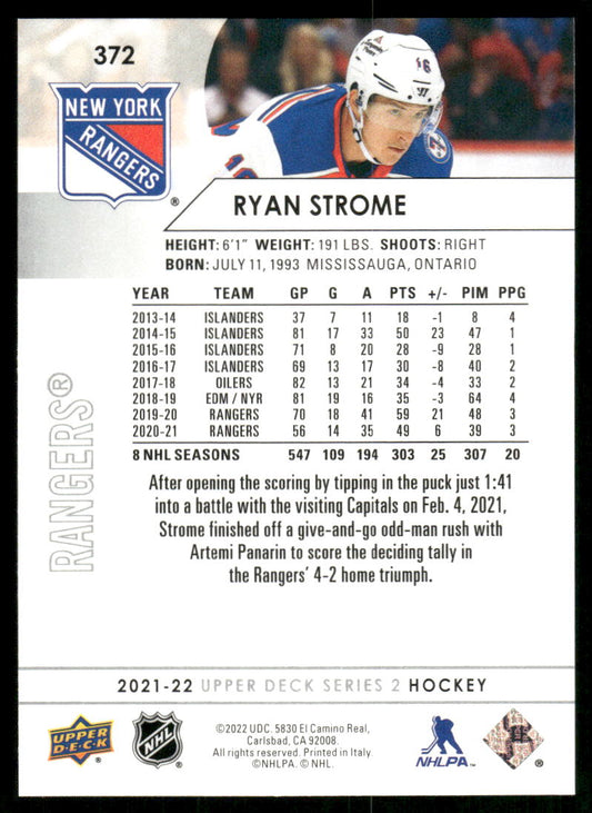 2021-22 Upper Deck #372 Ryan Strome