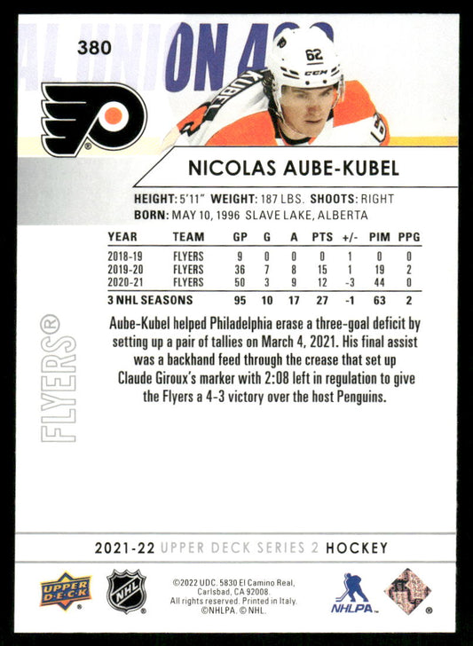 2021-22 Upper Deck #380 Nicolas Aube-Kubel