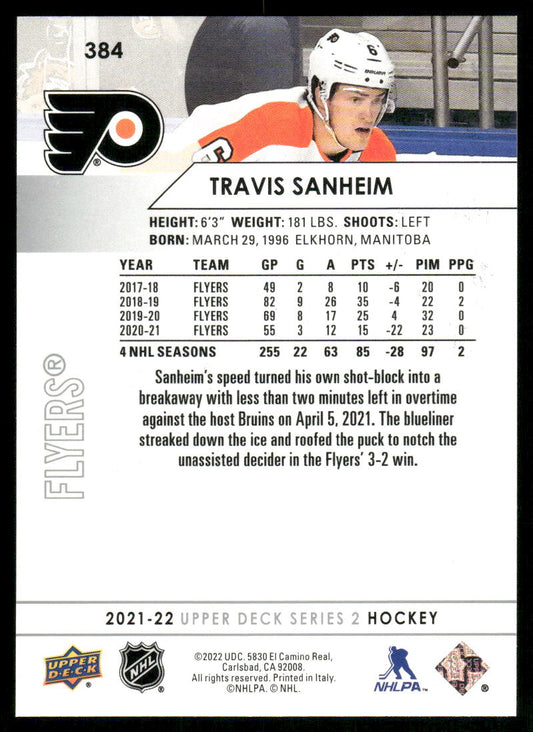 2021-22 Upper Deck #384 Travis Sanheim