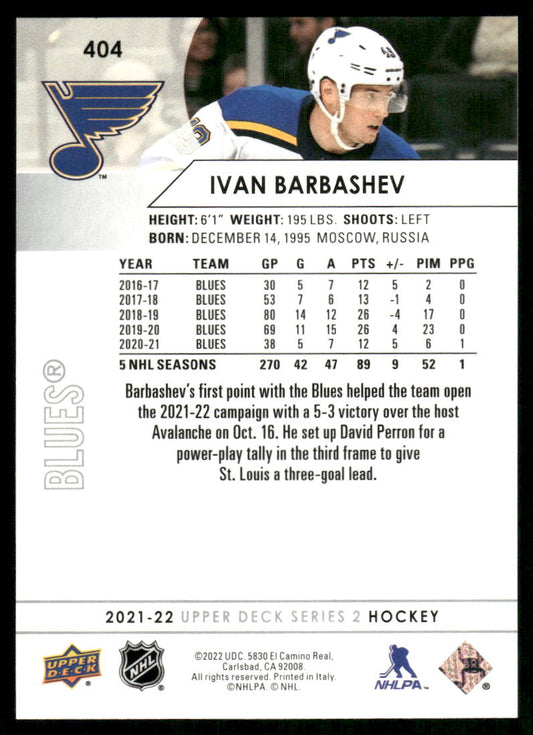 2021-22 Upper Deck #404 Ivan Barbashev