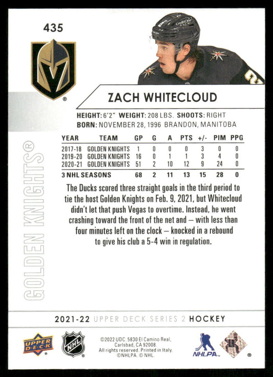 2021-22 Upper Deck #435 Zach Whitecloud