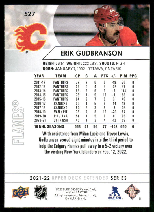 2021-22 Upper Deck #527 Erik Gudbranson