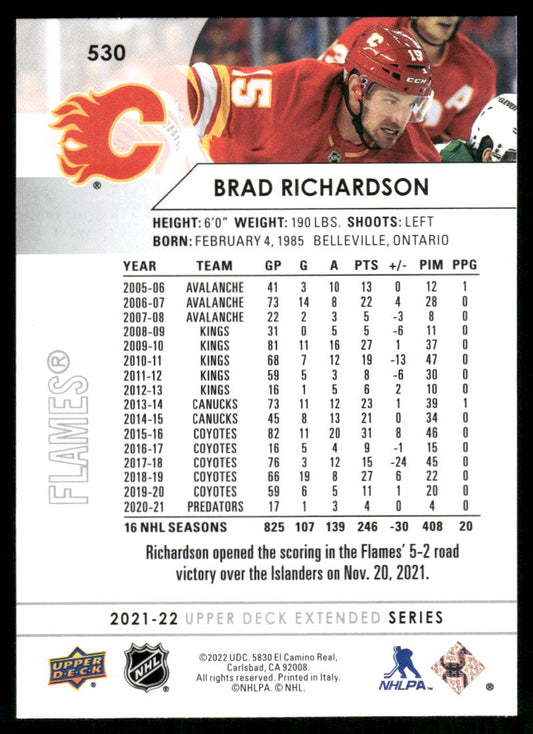 2021-22 Upper Deck #530 Brad Richardson