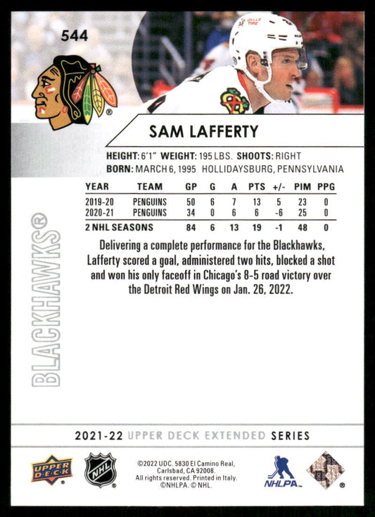 2021-22 Upper Deck #544 Sam Lafferty