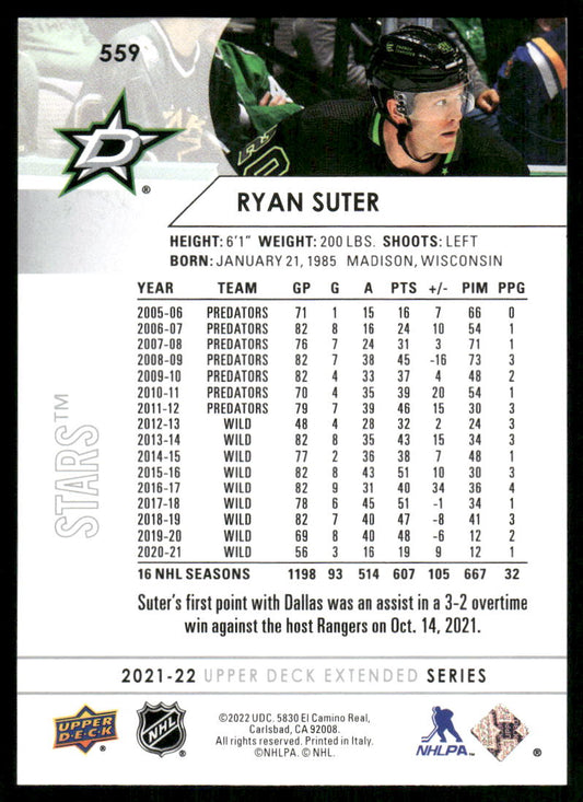2021-22 Upper Deck #559 Ryan Suter