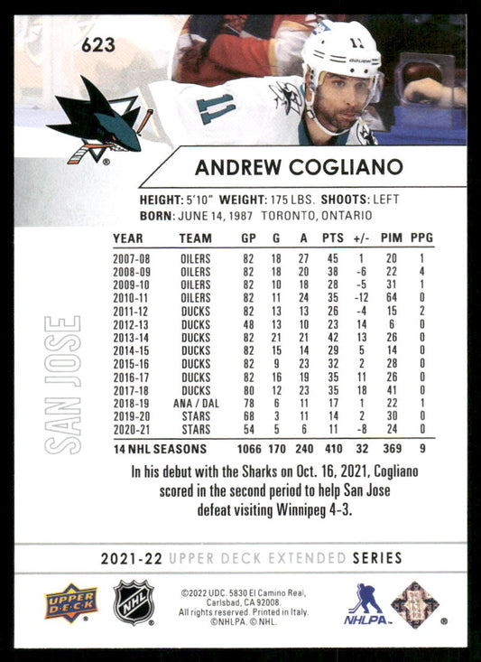 2021-22 Upper Deck #623 Andrew Cogliano