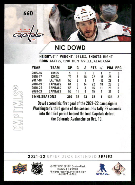2021-22 Upper Deck #660 Nic Dowd