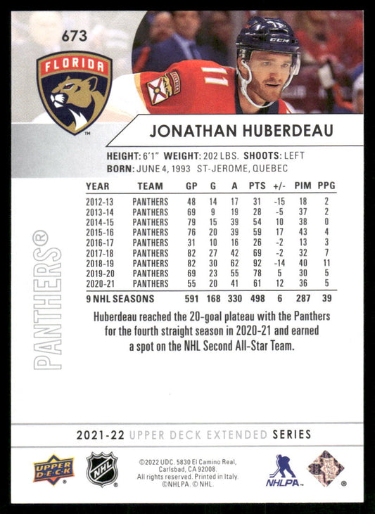 2021-22 Upper Deck #673 Jonathan Huberdeau