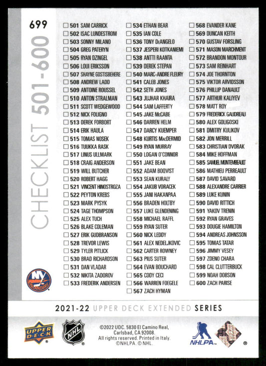2021-22 Upper Deck #699 Zach Parise / Zdeno Chara