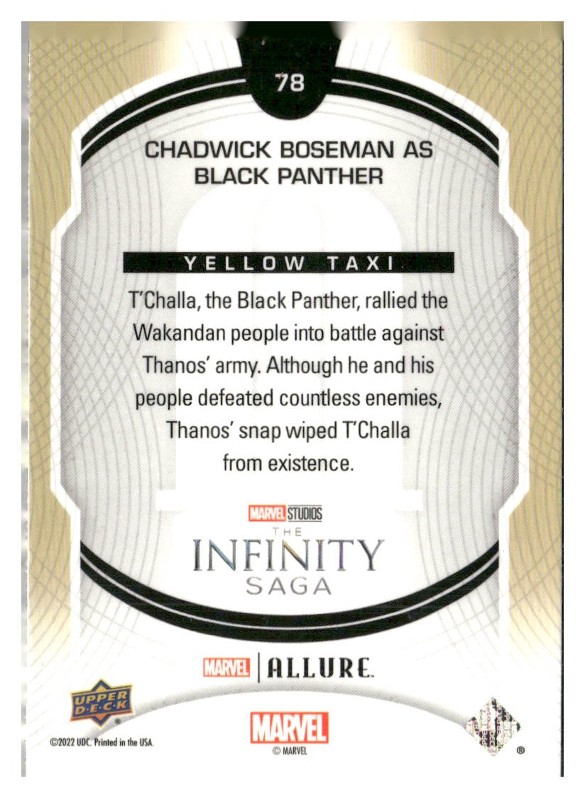 2022 Upper Deck Marvel Allure Chadwick Boseman as Black Panther Yellow Taxi #78