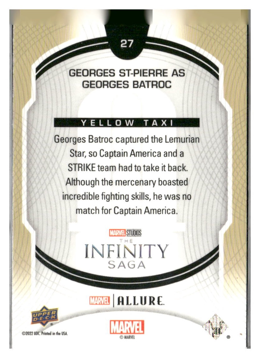 2022 Upper Deck Marvel Allure Georges St-Pierre as Georges Batroc Yellow Taxi 27