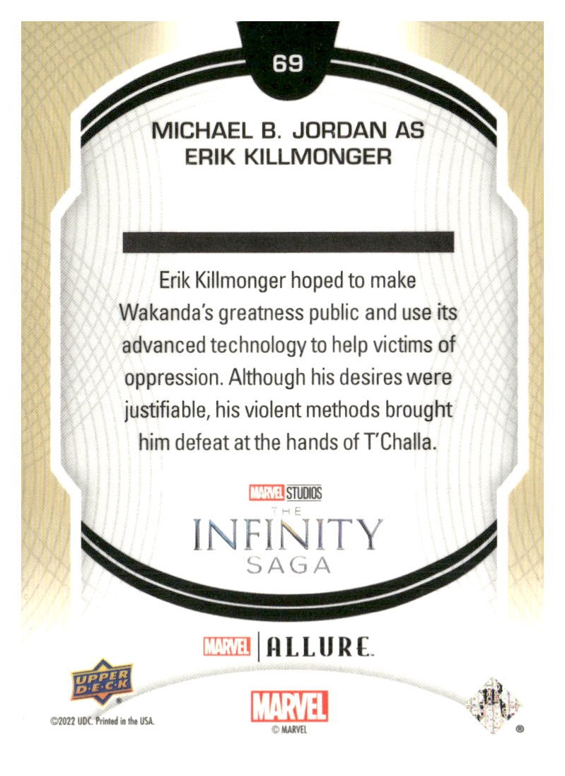 2022 Upper Deck Allure Marvel Studios #69 Michael B. Jordan as Erik Killmonger