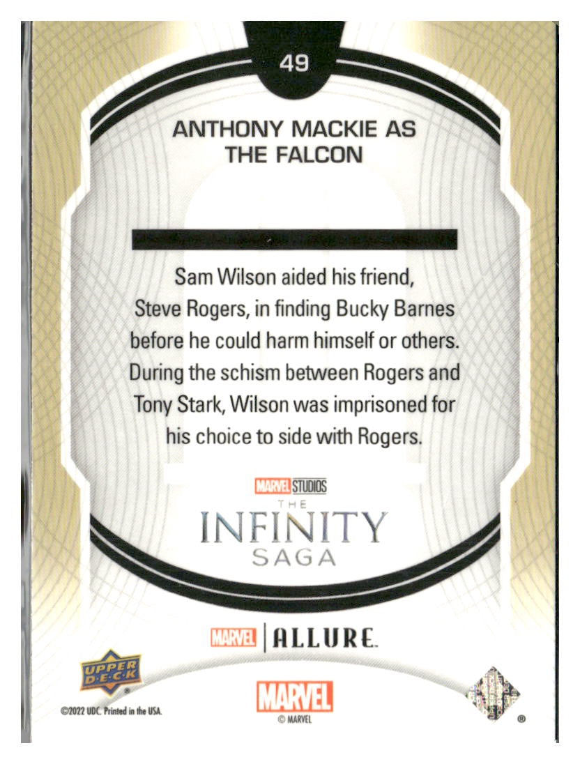 2022 Upper Deck Allure Marvel Studios #49 Anthony Mackie as Falcon